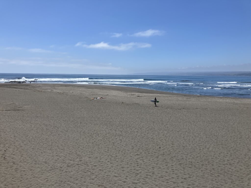 Surfing at La Puntilla, Pichilemu, Chile