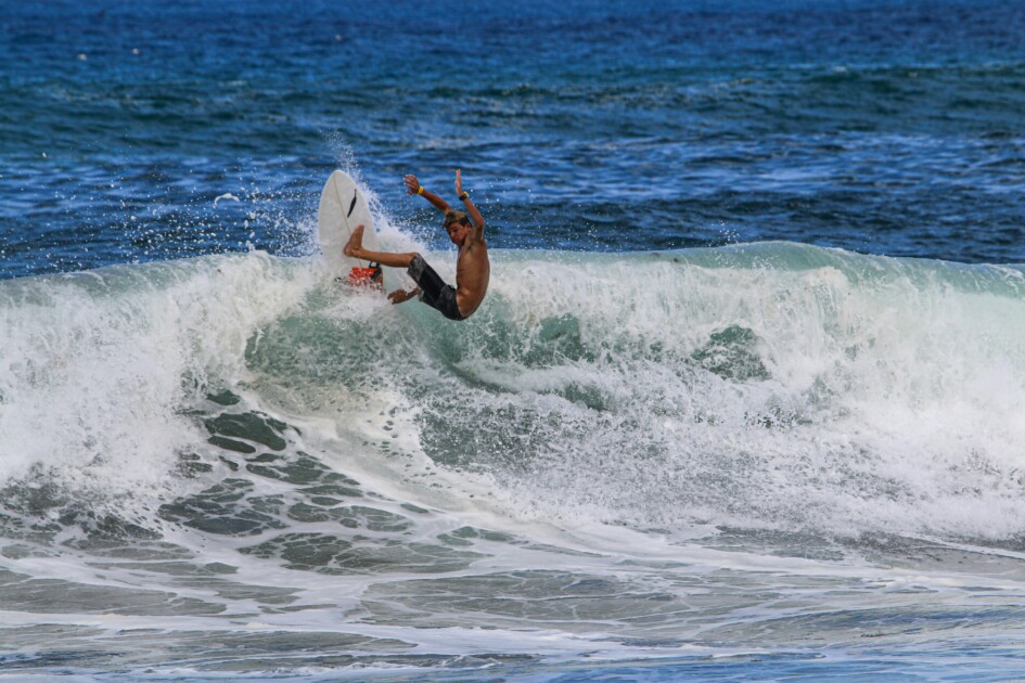 Surfing the Azores, Portugal