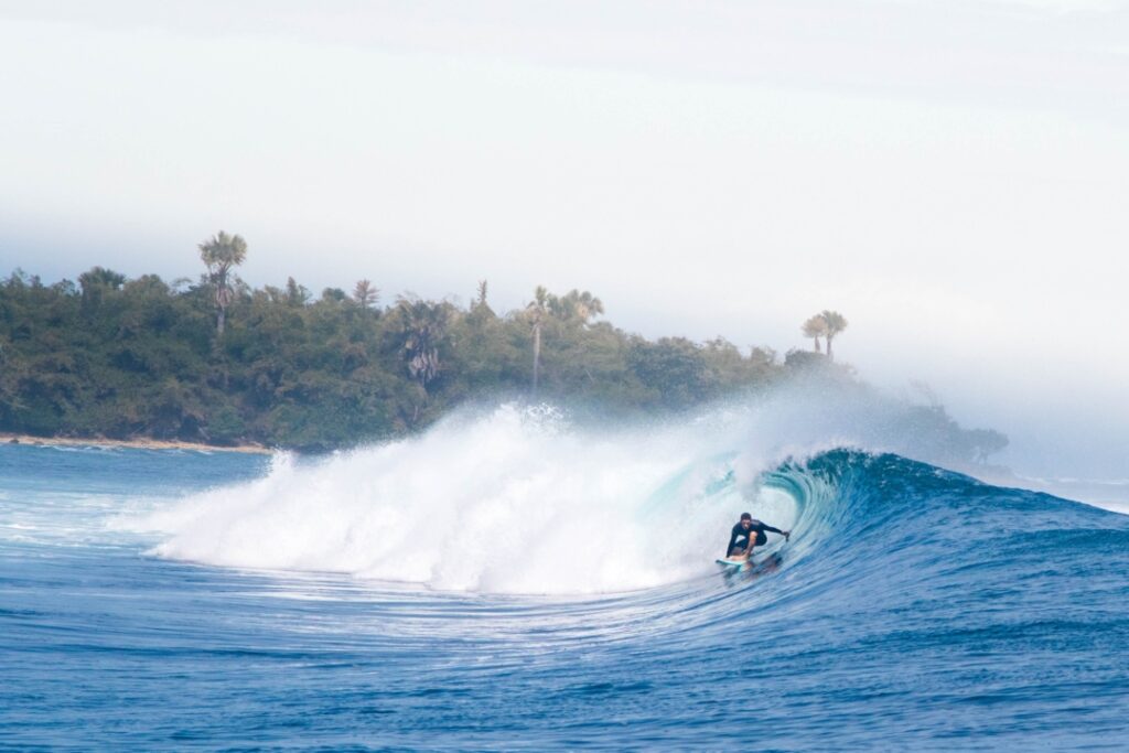 Surf at G-Land, Java, Indonesia