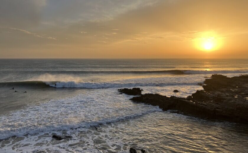 Surfing at La Grotte in Sidi Kaouki